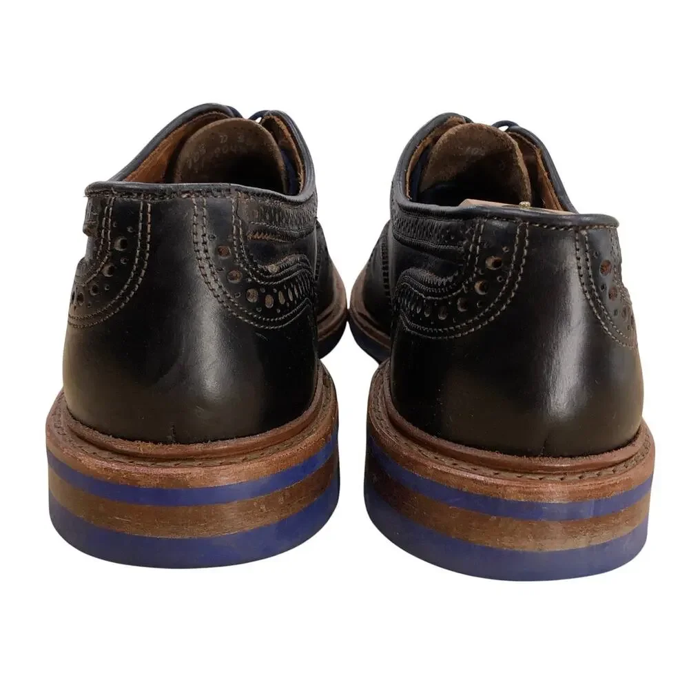 Allen Edmonds Shoes Mens 10.5D Strandmok Wingtip Brogue Dress Oxfords Blue Sole